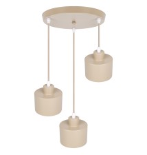 Elza E27 Round Beige Pendant Light (3-Pack) | LVT