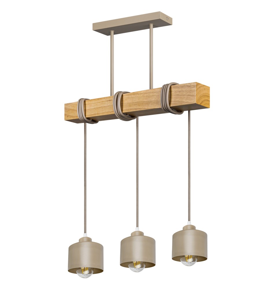 Oprawa wisząca E27 Elza x3 50cm beż + WD | LVT