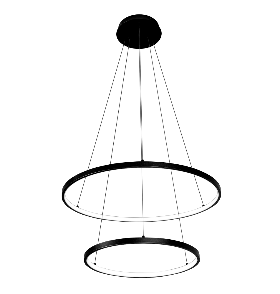 Żyrandol LED Galaxis Lynx 40/60cm 64W czarny