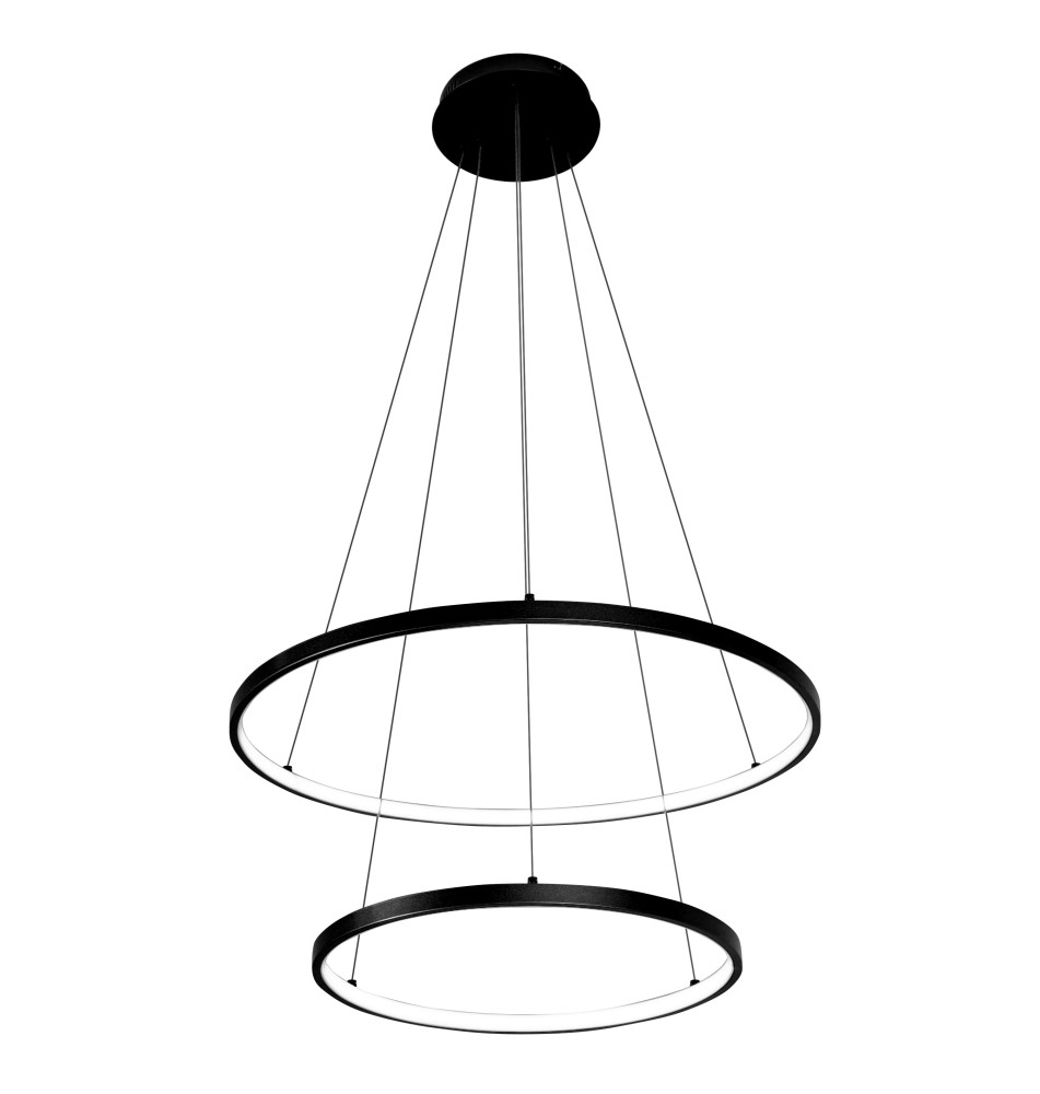 Żyrandol LED Galaxis Lynx 40/60cm 64W czarny | LVT