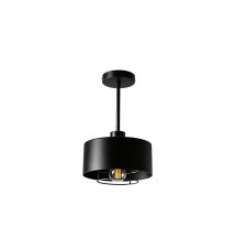 Kinkiet E27 LED Nilo 20cm czarna | LVT