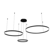 Mundo LED Chandelier 40/60/80 cm, 72 W, Black, 3CCT, Remote Control | LVT
