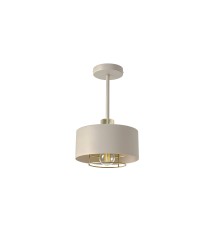 Kinkiet E27 LED Nilo 20cm beżowy+złoty | LVT