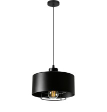 Nilo 20 cm Black E27 Pendant Light | LVT