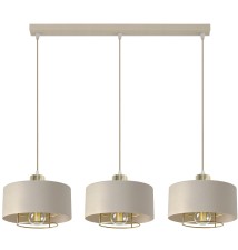 Oprawa wisząca E27 Nilo x3 20cm beżowy+złoty | LVT