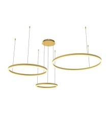 Żyrandol LED Mundo 40/60/80cm 72W złoty 3CCT pilot | LVT