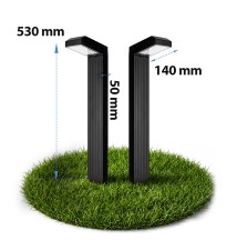 Lampa LED solarna wbijana słupek ogrodowy Slim | LVT