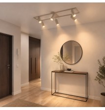 Żyrandol LED GU10 Bumo x6 beżowy | LVT