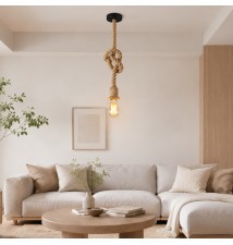 Oprawa wisząca E27 Sznur 120cm x1 czarna | LVT