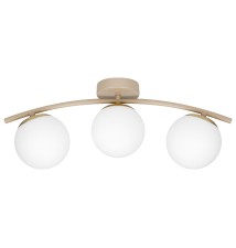 Żyrandol LED E27 Bali-12 51cm x3 beż+złoty | LVT