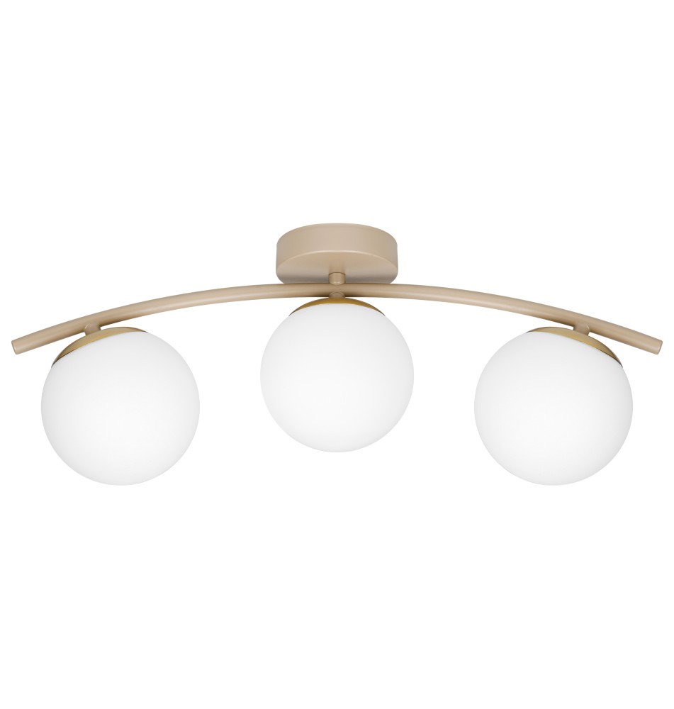 Żyrandol LED E27 Bali-12 51cm x3 beż+złoty | LVT