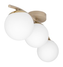 Żyrandol LED E27 Bali-12 51cm x3 beż+złoty | LVT