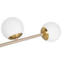Bali-12 E27 Pendant Light, 120 cm x 8, Beige + Gold | LVT