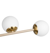 Bali-12 E27 Pendant Light, 90 cm x 6, Beige + Gold | LVT