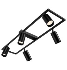 Bumo GU10 LED Chandelier, 5-Light, Black | LVT