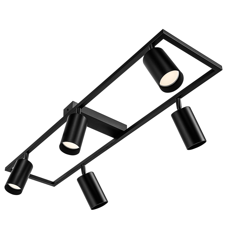 Żyrandol LED GU10 Bumo x5 czarny | LVT