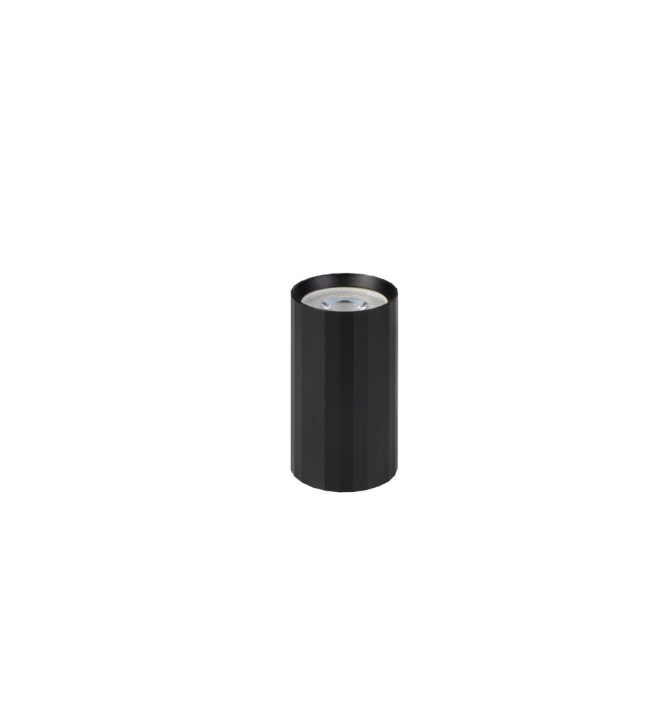 GU10 Tessa Round Black Surface-Mounted Light Fixture | LVT