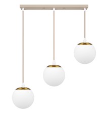 Oprawa wisząca E27 Bali-12 50cm x3-1 beż+złoty | LVT