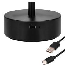 Lampa stołowa LED Kampi 3CCT akumulator czarna | LVT