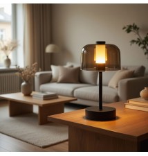 Kampi 3CCT Black Rechargeable LED Table Lamp | LVT