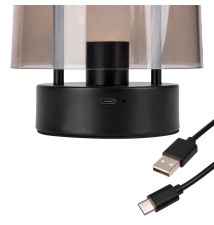 Kampi 2-in-1 3CCT LED Table Lamp, Rechargeable, Black | LVT