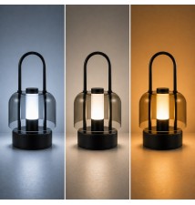Lampa stołowa LED Kampi 2w1 3CCT akumulator czarna | LVT