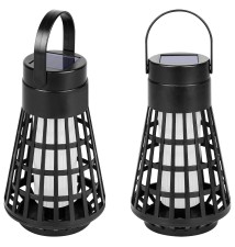 Lampa LED solarna wbijana latarnia 50cm ogień 2w1 | LVT