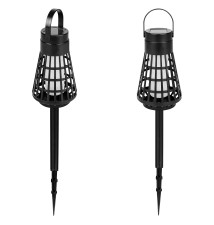 Lampa LED solarna wbijana latarnia 50cm ogień 2w1 | LVT