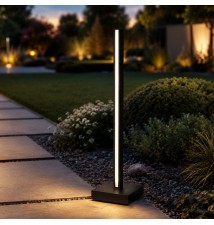 Lampa ogrodowa LED  9W Lineus 60cm stojąca czarna | LVT