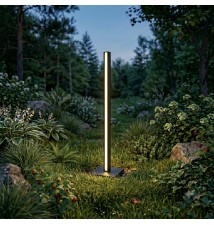 9W Lineus 60cm Black LED Garden Floor Lamp | LVT