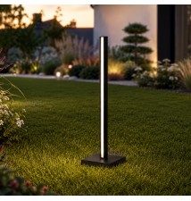 Lampa ogrodowa LED  9W Lineus 60cm stojąca czarna | LVT