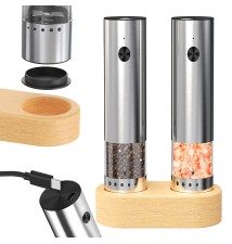 Elektryczny młynek do pieprzu i soli chrom WD-2 sz | LVT