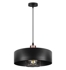 Oprawa wisząca E27 Nilo 30cm czarny+miedź | LVT