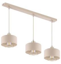 Oprawa wisząca E27 Nilo x3 20cm beżowy+złoty | LVT