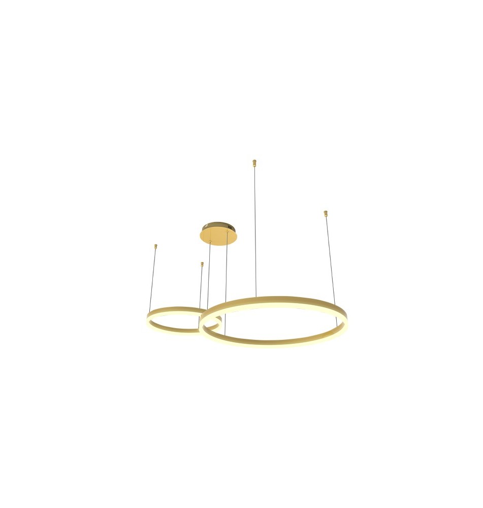 Żyrandol LED Mundo 40/60cm 36W złoty 3CCT pilot | LVT