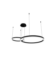 Mundo LED Chandelier 40/60 cm, 36 W, Black, 3CCT, Remote Control | LVT