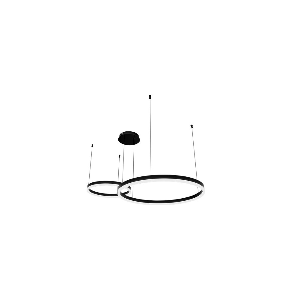 Żyrandol LED Mundo 40/60cm 36W czarny 3CCT pilot | LVT