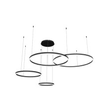 Żyrandol LED Mundo 40/60/80/100cm 119W czarny 3CCT | LVT