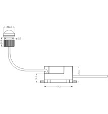 Czujnik ruchu PIR z kablem