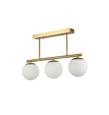 Bali-12 75 cm E27 LED Chandelier, 4 Bulbs, Gold | LVT