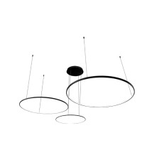 Żyrandol LED Galaxis Hodo 40/60/80cm 116W czarny | LVT