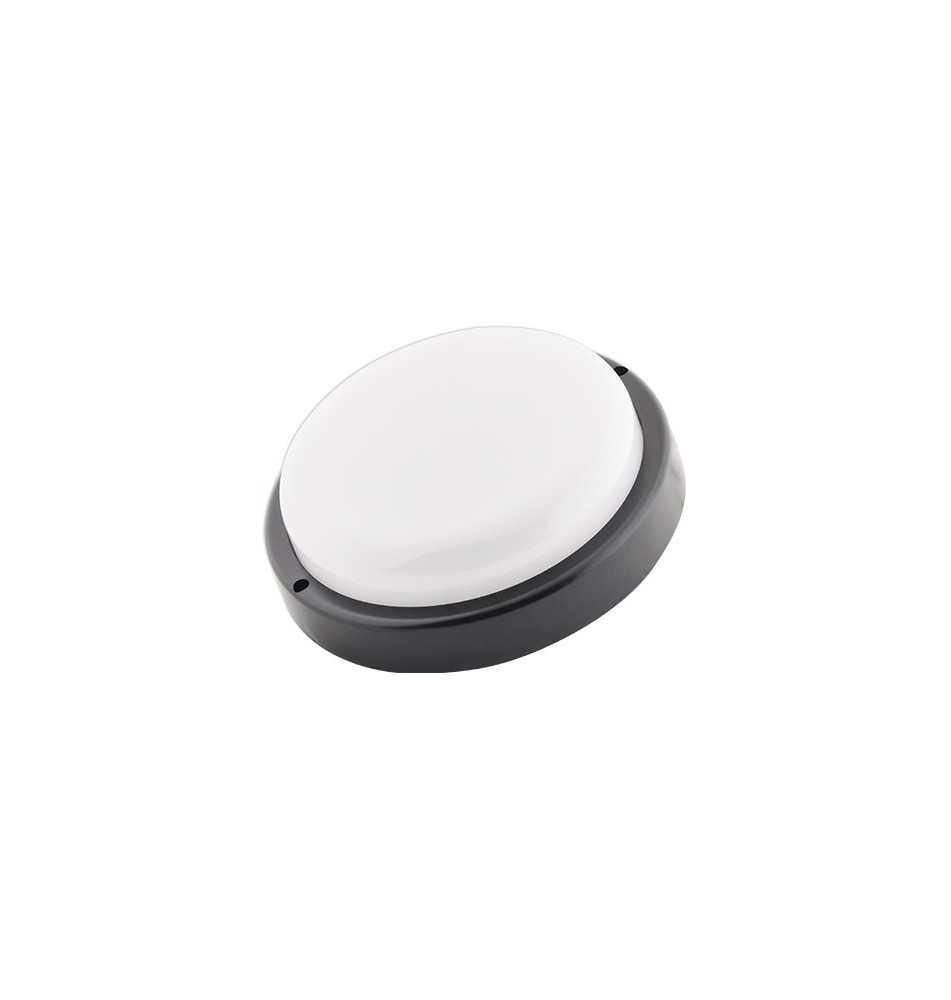 Maks Round 12W Black IP54 LED Light | LVT