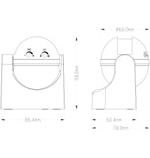 Czujnik ruchu PIR 180' czarny IP44