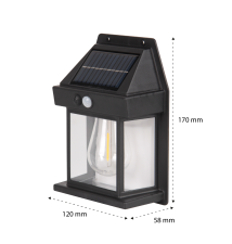 Lampa LED solarna czujnik ruchu i zmierzchu