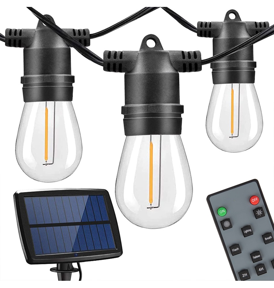 10-LED, 10-meter Round Solar LED String Lights | LVT