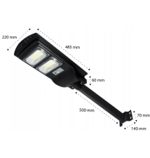 Lampa LED solarna uliczna 100W IP65 pilot 6000K