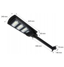 Lampa LED solarna uliczna 150W IP65 pilot 6000K | LVT