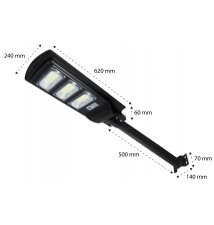 Lampa LED solarna uliczna 150W IP65 pilot 6000K