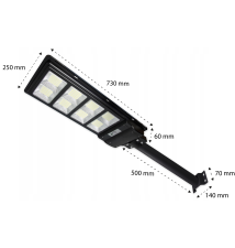 Lampa LED solarna uliczna 360W IP65 pilot 6000K