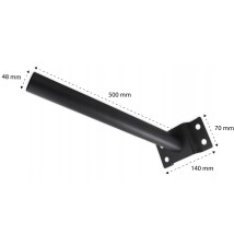 Uchwyt do lampy ulicznej czarny 48mm | LVT
